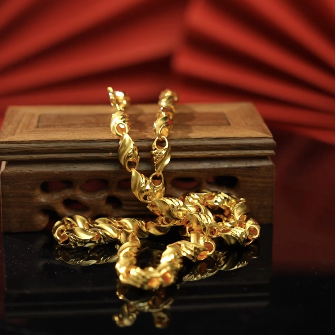 链子足银 【骑士链】包金 足银经典百搭骑士项链时尚素款霸气不掉色