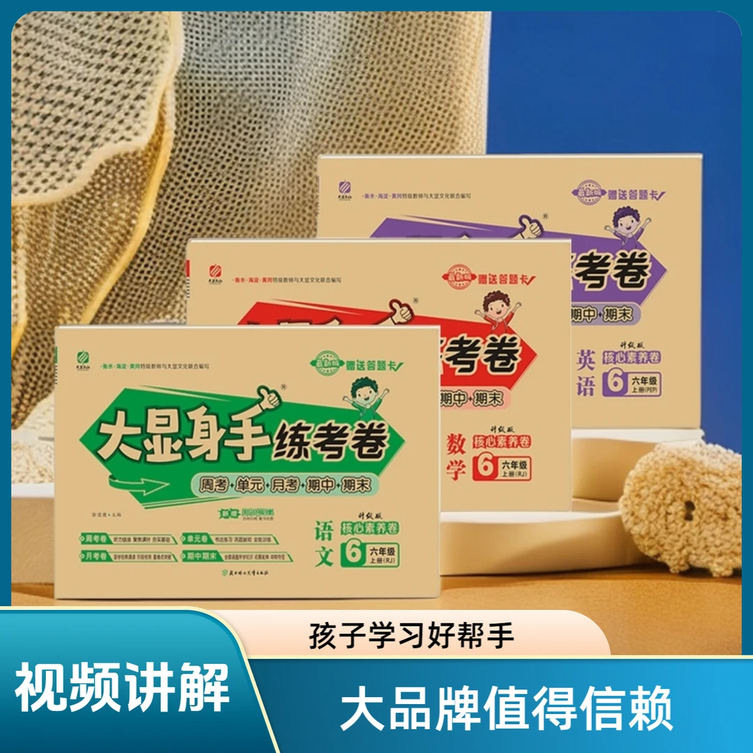 大显练考卷六年级语文数学英语试卷课外