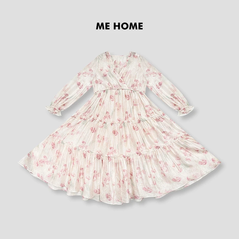 ME【郁金香】春夏时尚通勤休闲显瘦气质碎花连衣裙女MEQS1664