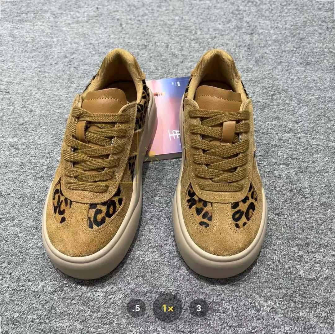 【七安倩】（品味）豹纹厚底板鞋2067