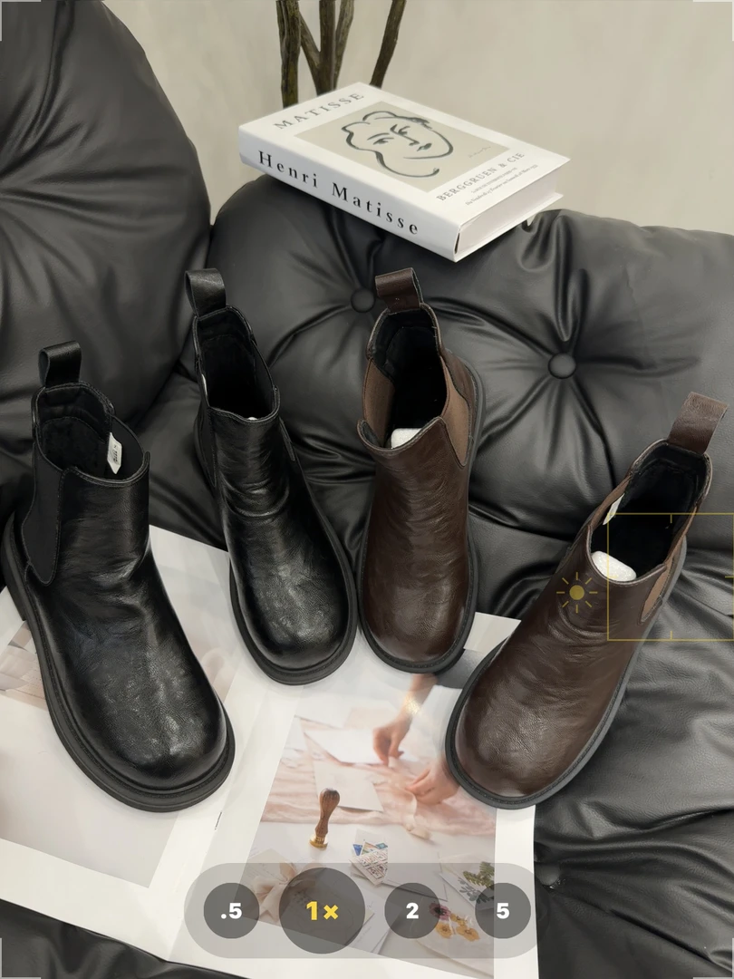 【七安倩】切尔西加绒短靴0681