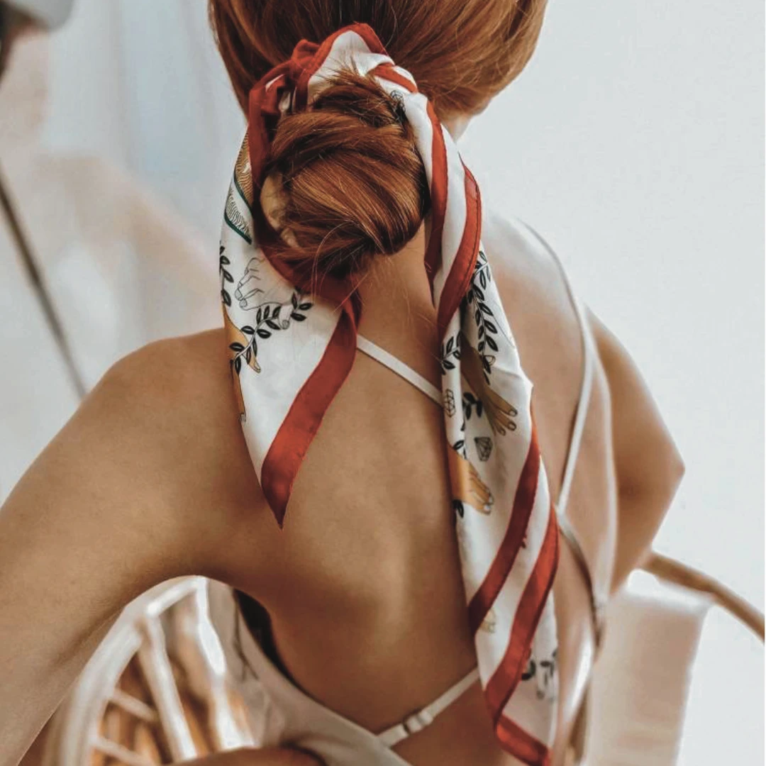 里昂中古Vitage 丝巾 复古百搭女士丝巾 小众时尚单品