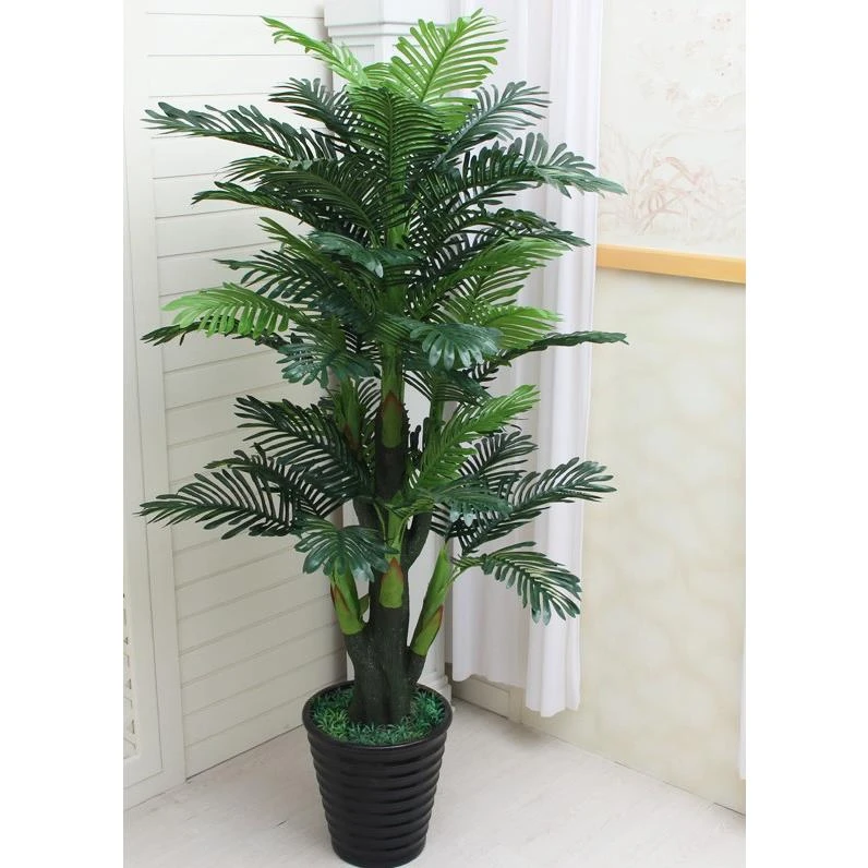 葵树绿植盆景仿真绿植散尾葵盆栽仿真花客厅摆件假树居家装饰塑料
