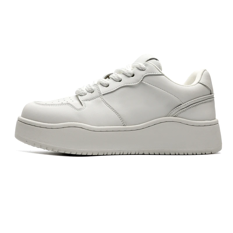 漫行 秋冬款厚底增高板鞋休闲百搭小白鞋