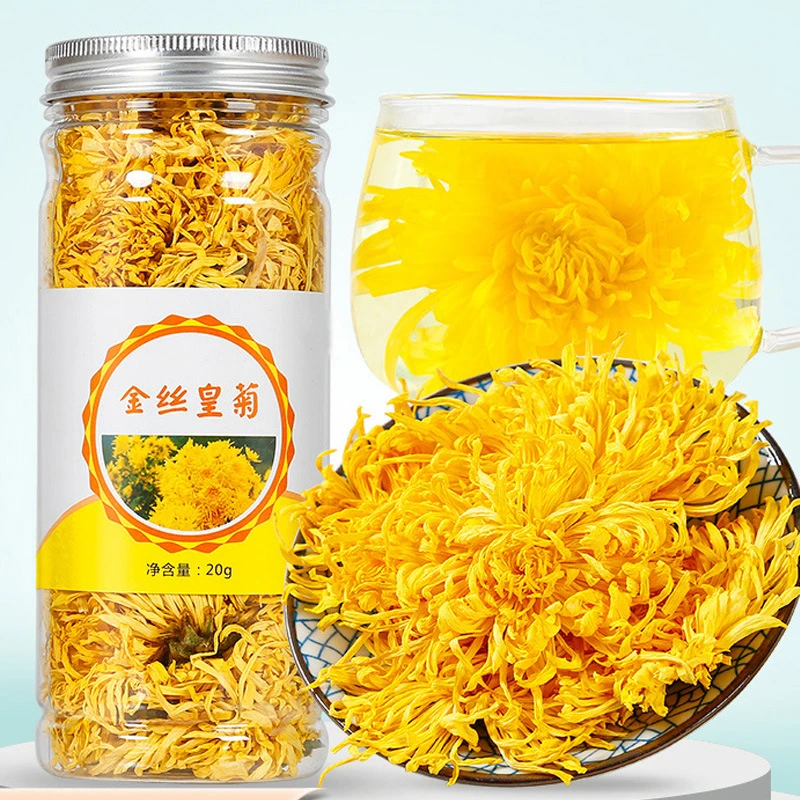 高山皇菊新鲜采摘饱满冲泡浓郁金丝皇菊清香黄菊金丝皇菊罐装产品