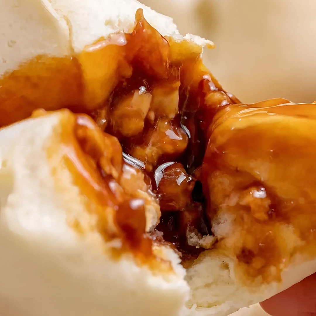 【广州酒楼同款】开口蜜汁叉烧包（300g/袋）早茶点心早餐冷链包邮