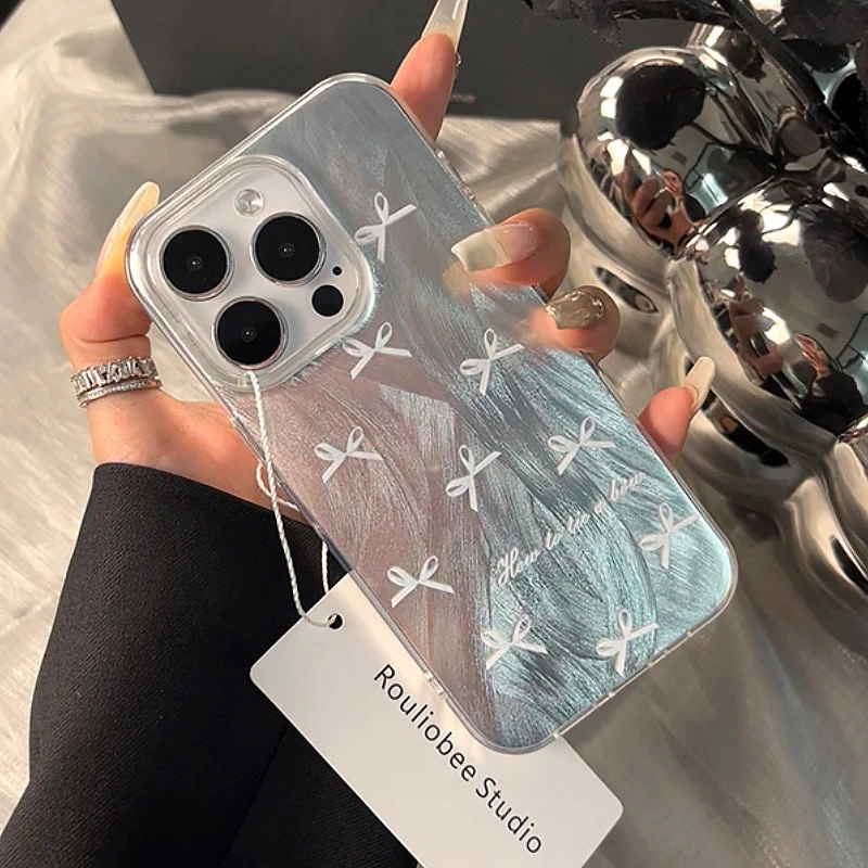 嘉华彩羽纱手机壳纯色ins风适用苹果16保护套iPhone15女款14通用