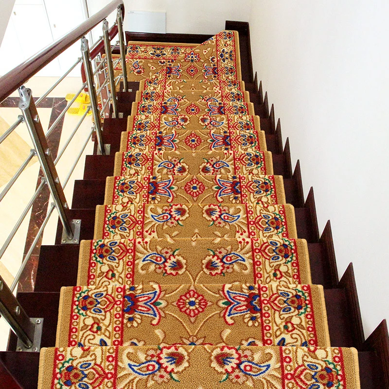 家用楼梯垫免胶自粘楼梯加厚地毯欧式楼梯地垫防滑长条垫子可定制
