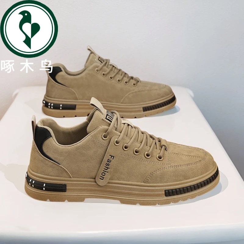 【正品】啄木鸟男鞋2024新款夏季透气百搭男士劳保干活工作休闲潮鞋