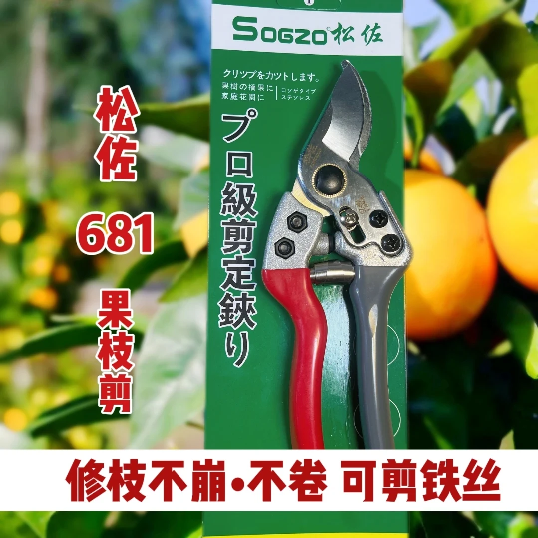 681日本进口SK5 果树修枝剪刀强力省力修花枝剪专用修剪树枝剪刀
