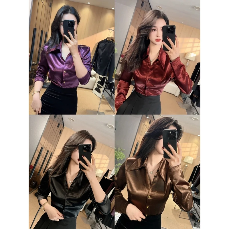 衬衫外套女春秋新款显瘦衬衣开衫上衣