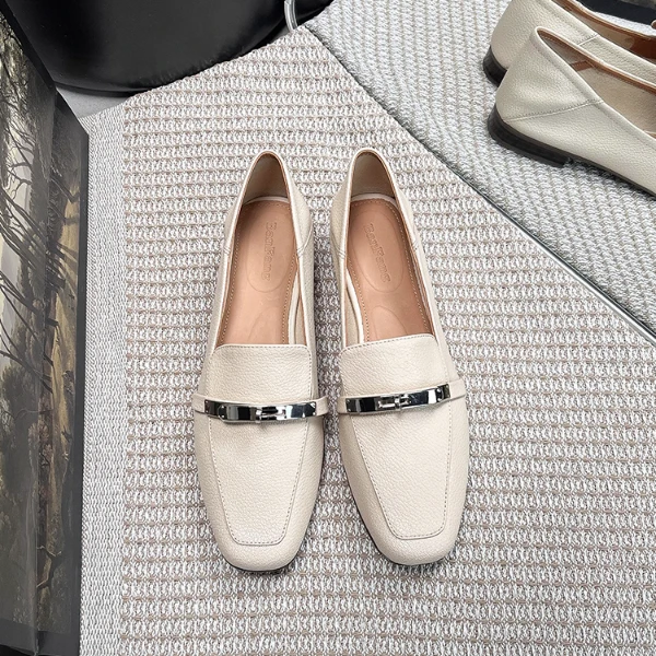 半坊手工女鞋|33-41码|2cm|四季方头浅口软底方跟平底百搭单鞋女