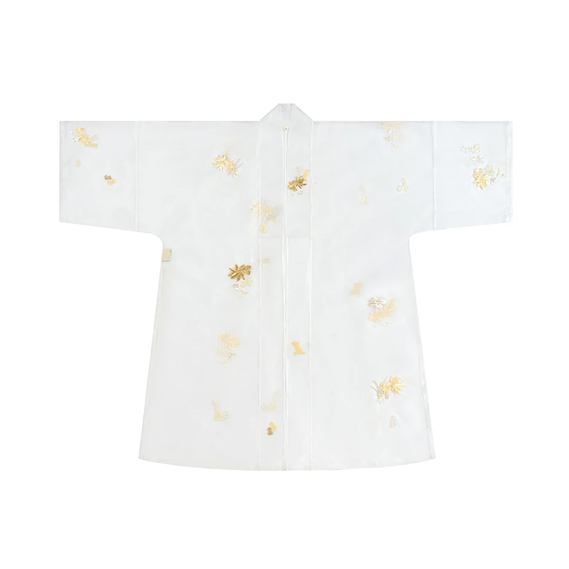 瞳莞原创金玉满堂直领对襟窄袖短衫百迭裙金鱼汉服吊带披帛