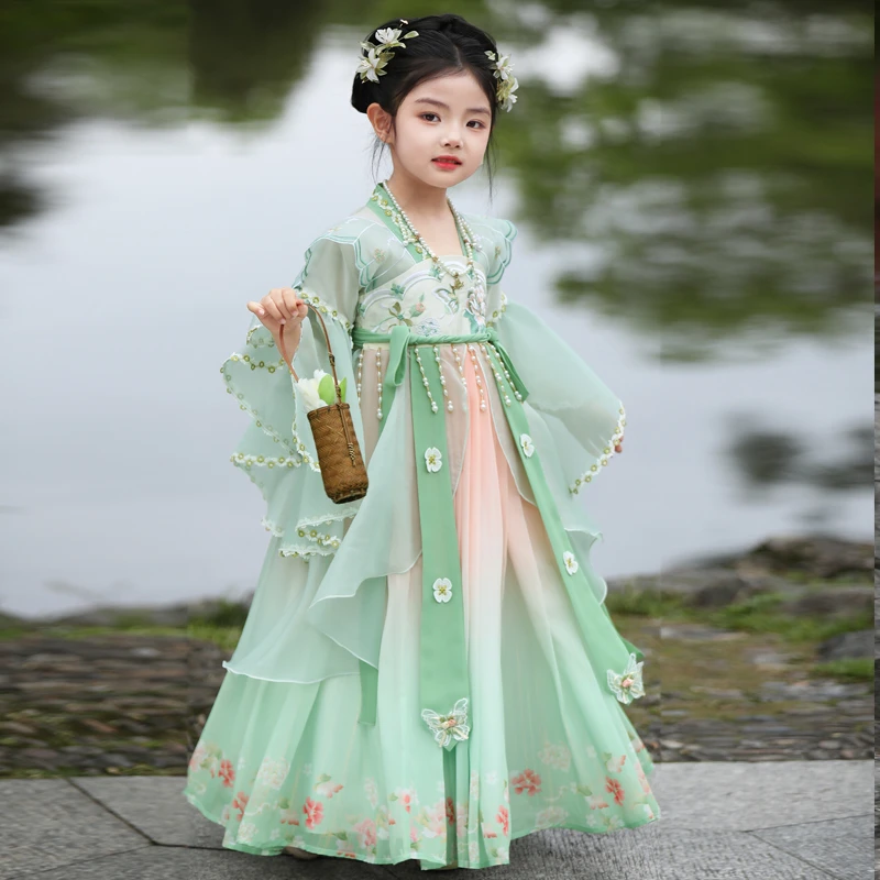 【青樱】汉服女童夏装2025新款古风连衣裙小女孩唐装儿童古装夏襦裙