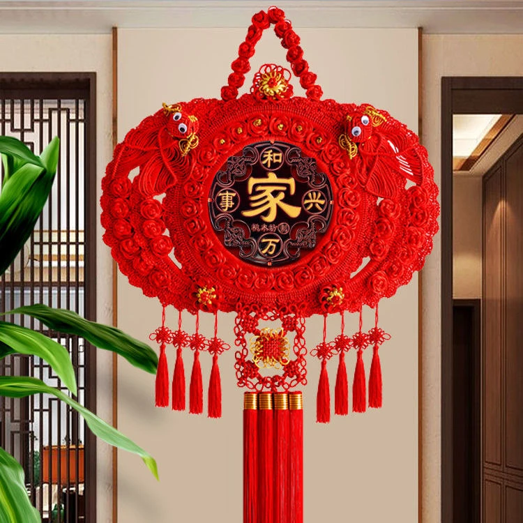 高档中国结挂件墙壁客厅大号玄关走廊电视墙开业乔迁新春装饰挂件