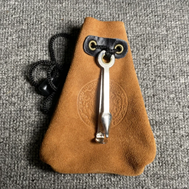 小牛皮烟袋包带三合一烟刀压棒