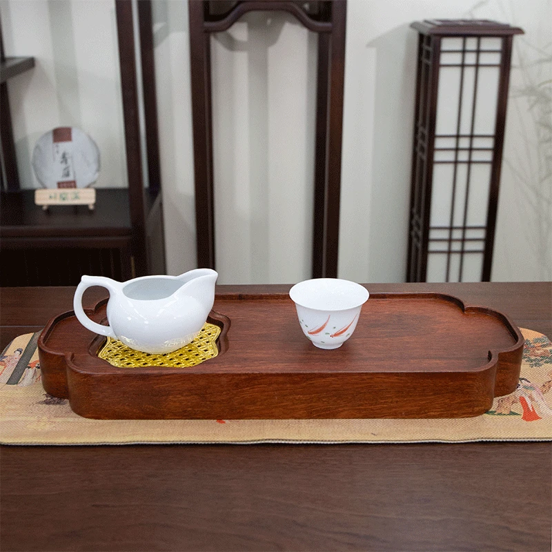 匠遇良材四季发财干泡台茶盘实木整块简约壶承原木茶室单人小红檀