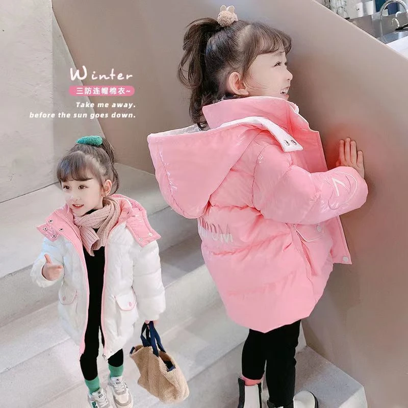 波司断码女童冬装棉衣20233新款洋气儿童免洗羽绒服宝宝亮面韩版