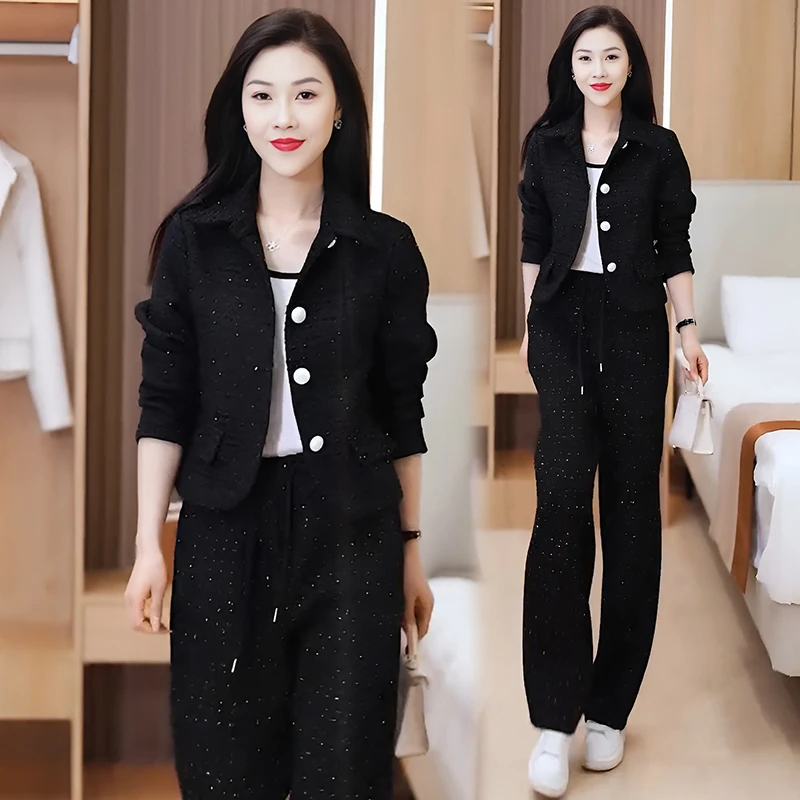 气质时尚套装女2024年春秋新款时髦运动服韩版洋气显高显瘦两件套