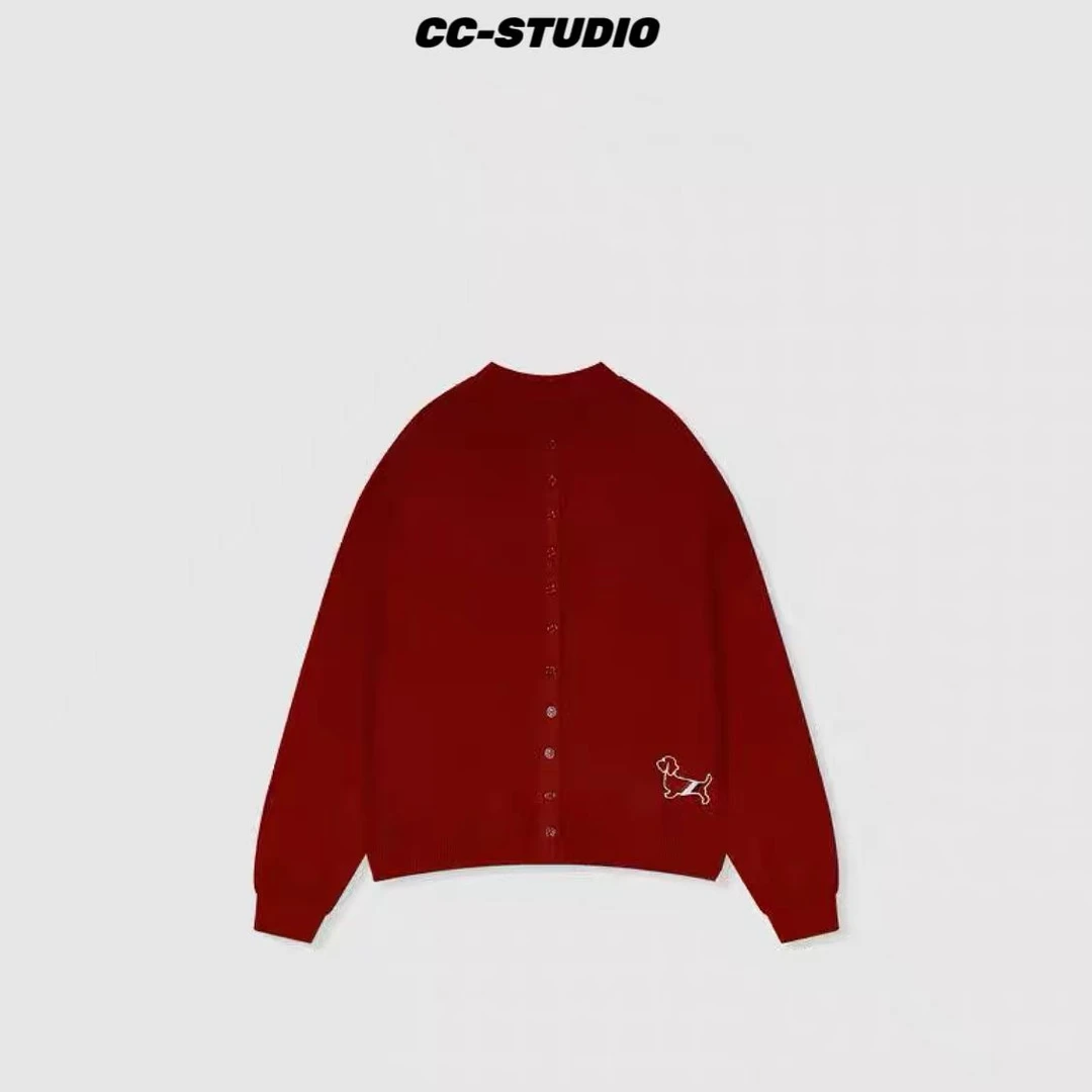 【秋日红茶】长袖针织开衫休闲小众秋冬时尚针织衫