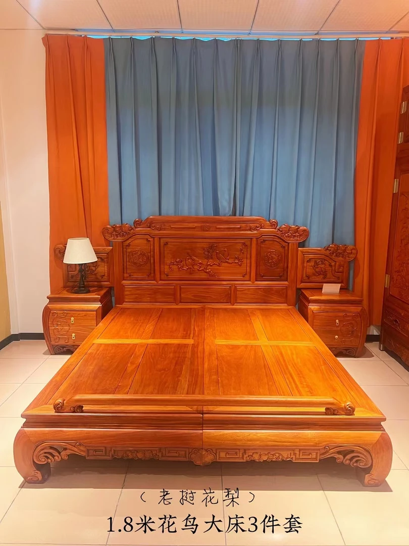 老挝花L1.8米花鸟大床