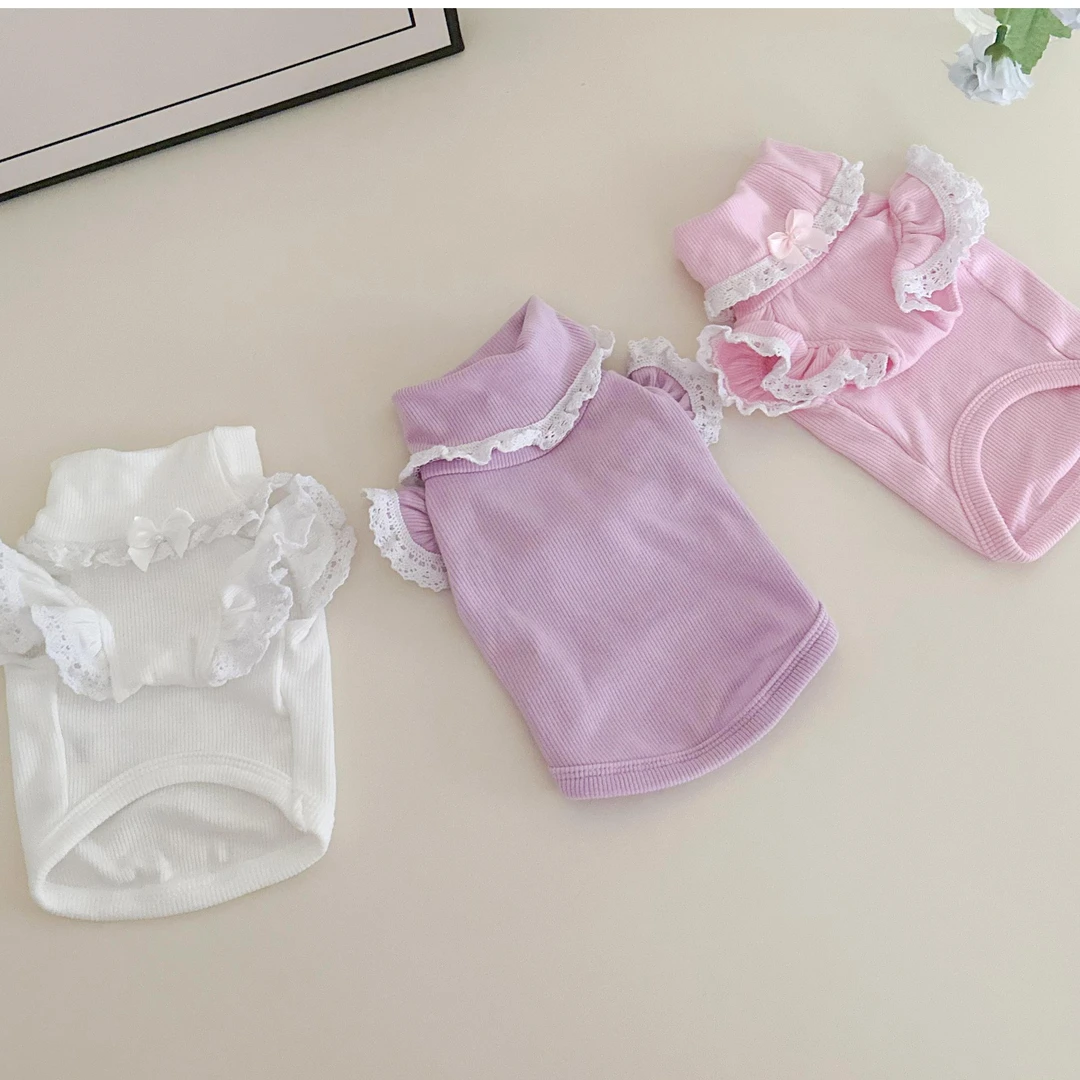 宠物婴儿棉内搭泡泡袖保暖可爱打底蓝猫橘猫泰迪比熊小型犬幼猫猫