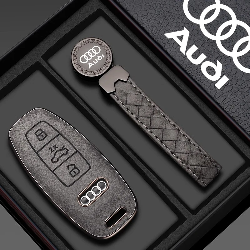 奥迪a6钥匙套24款a6l车a7l男q4etron专用a3壳a4l q5l q7 q3扣包