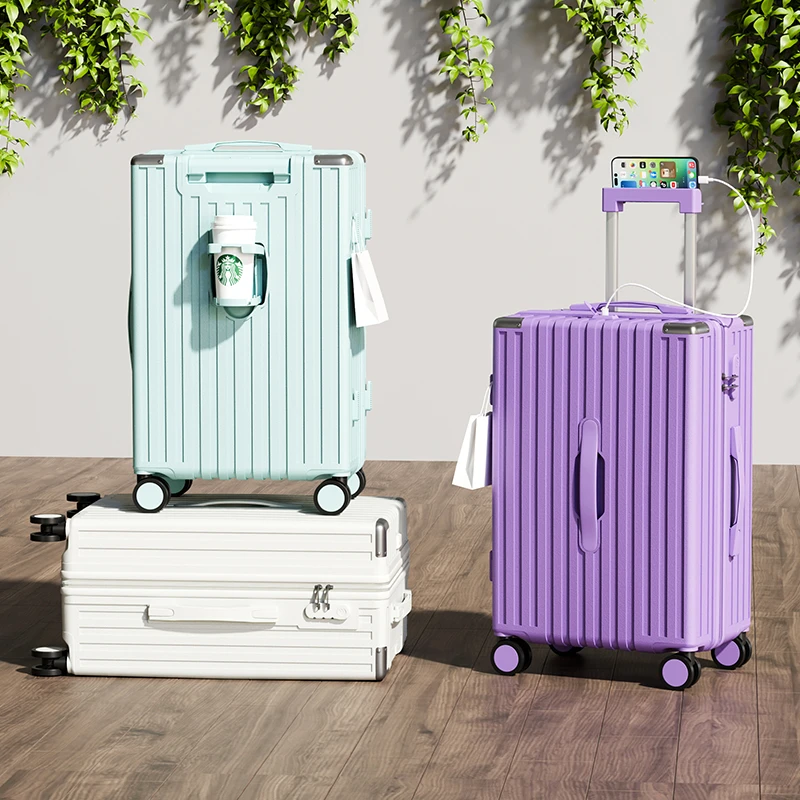 【多功能】20寸登机行李箱折叠杯架挂钩行李箱高端大气超轻旅行箱