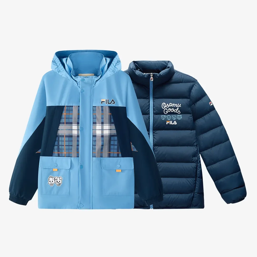 FILA斐乐儿童原田治联名羽绒服两件套长款外套K12B444909