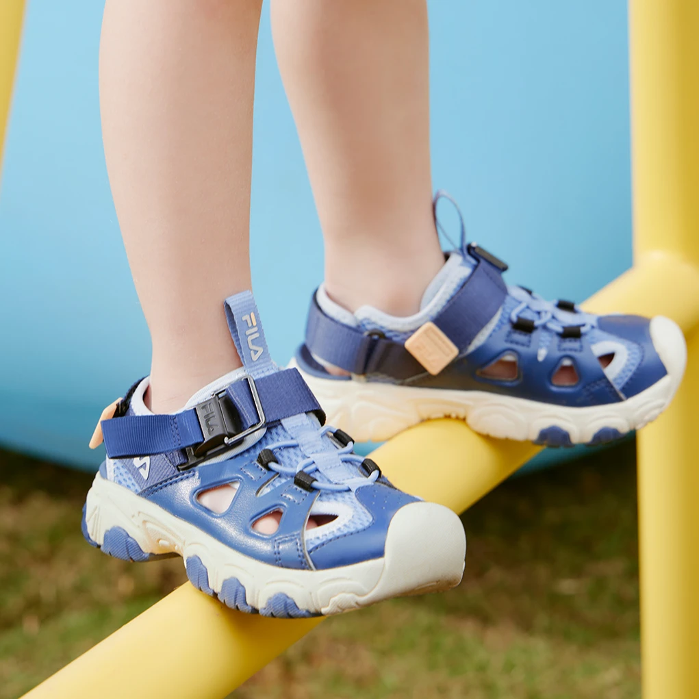 FILA斐乐儿童凉鞋【猫爪鞋】夏季小童运动包头防滑童鞋K14B423807