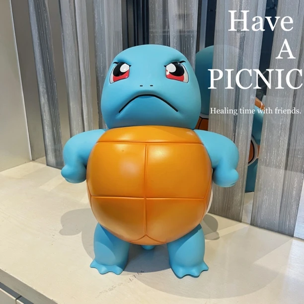 神奇宝贝 宠物小精灵系列叉腰傲娇杰尼龟潮玩礼品手办大号