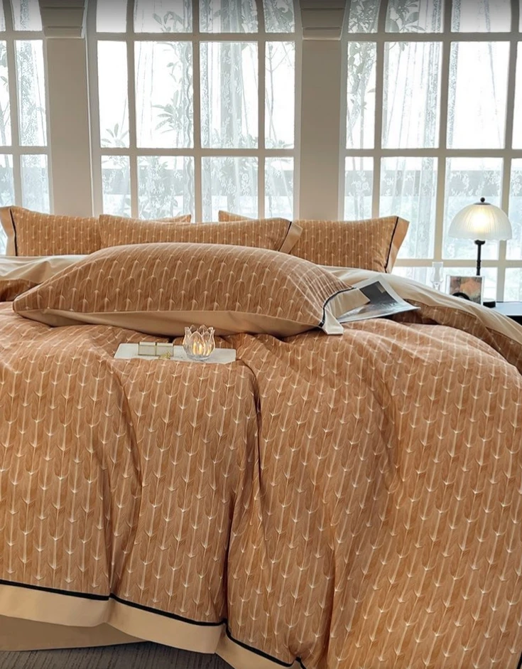 【懒人猫家纺】长绒棉超细旦全棉数码印花四件套