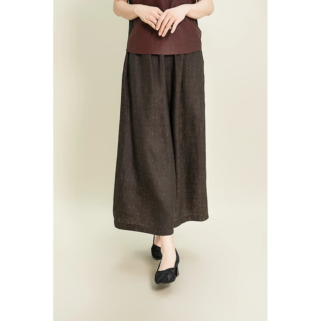 【贵妃裙裤】2024年100%桑蚕丝35姆米丝罗复古风宽松夏季裙裤-24098