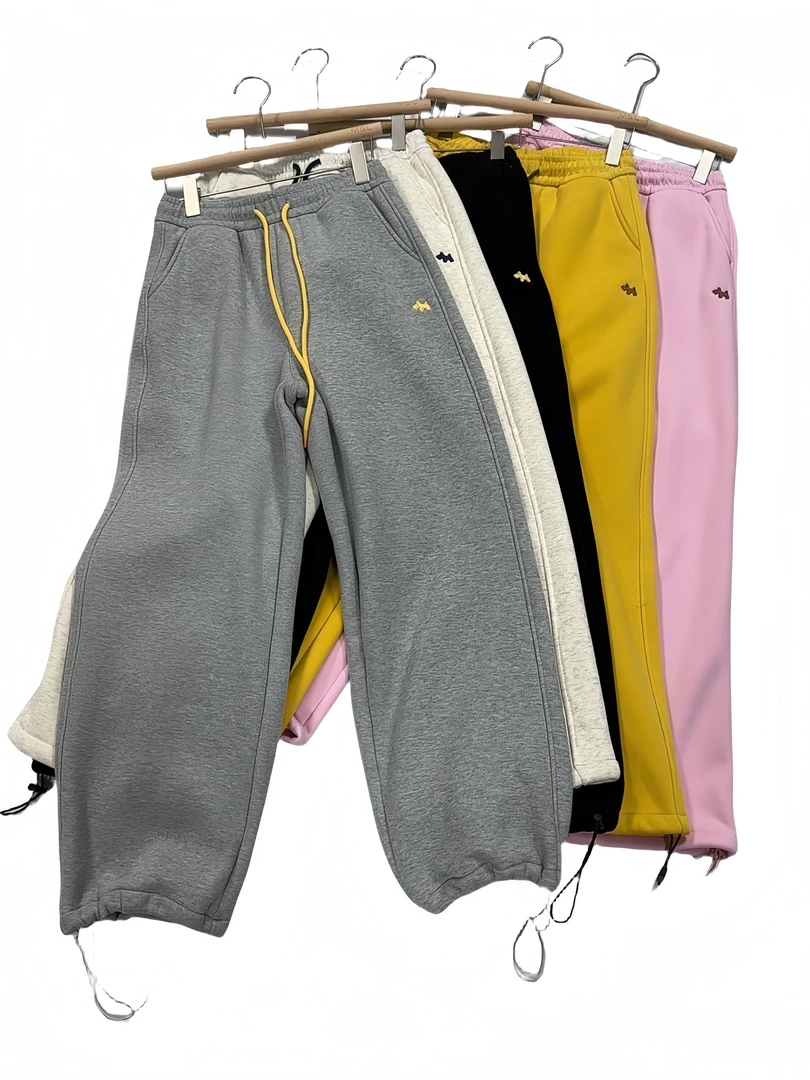 韩版女士加绒平脚抽绳卫裤939