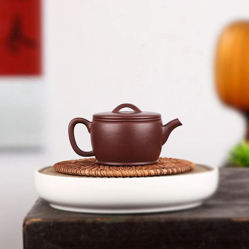 汉瓦壶原矿四号井底槽清全手工制作内推球孔150毫升泡茶紫砂茶壶