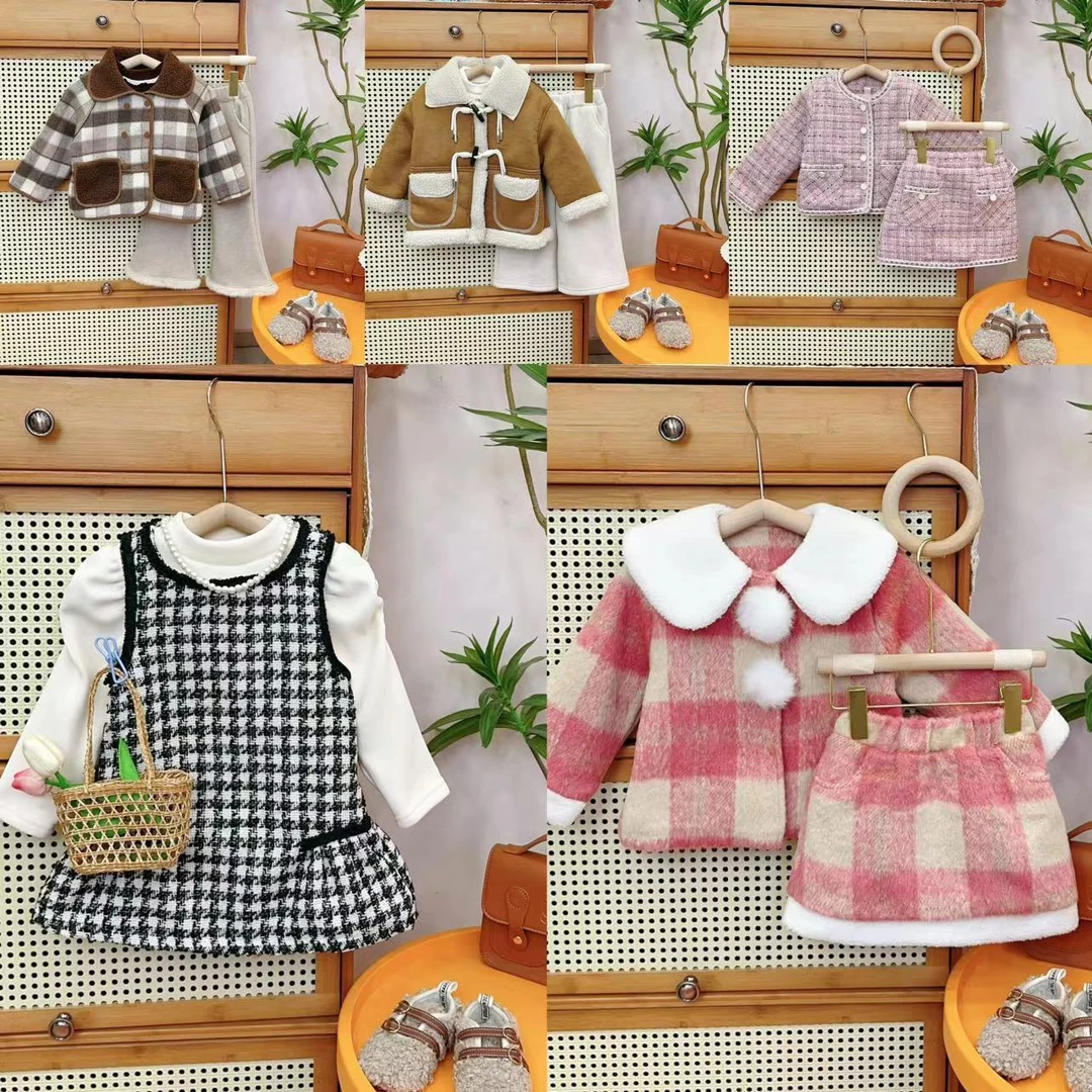 A001-A050现货女童洋气时髦童装上衣裤子裙子套装