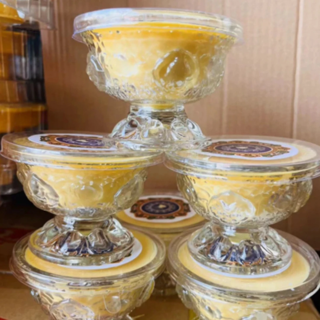 拉萨当天到【拉萨发货】燃灯日酥油灯一次性 莲花瓶