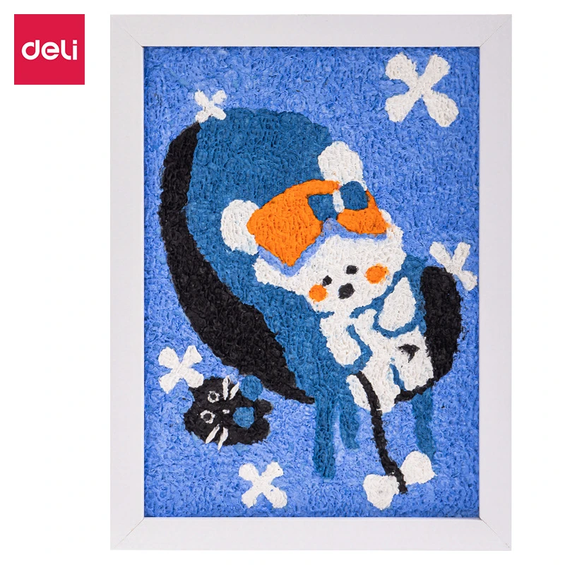 得力 MQ300-A小熊奇遇纸浆画材料包子互动DIY手工制作