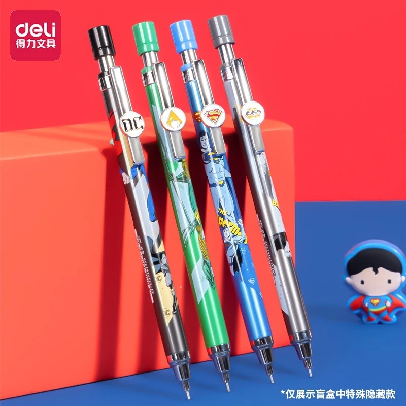 得力SL103盲盒款自动铅笔 按动出芯石墨树脂铅芯不易断芯卡通