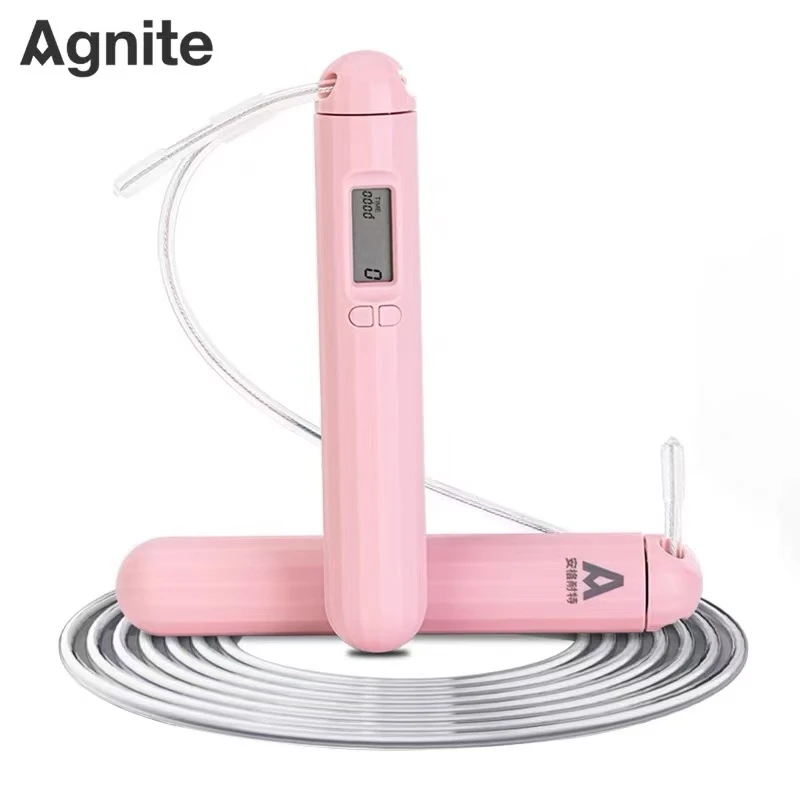 得力安格耐特电子计数钢丝跳绳多模式运动可调节跳绳FT127