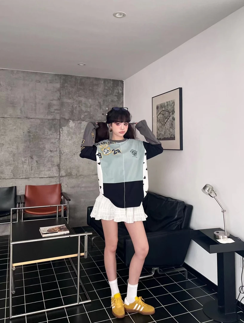 SKIPSMILE  卡通印花打底长袖T  24GT3572