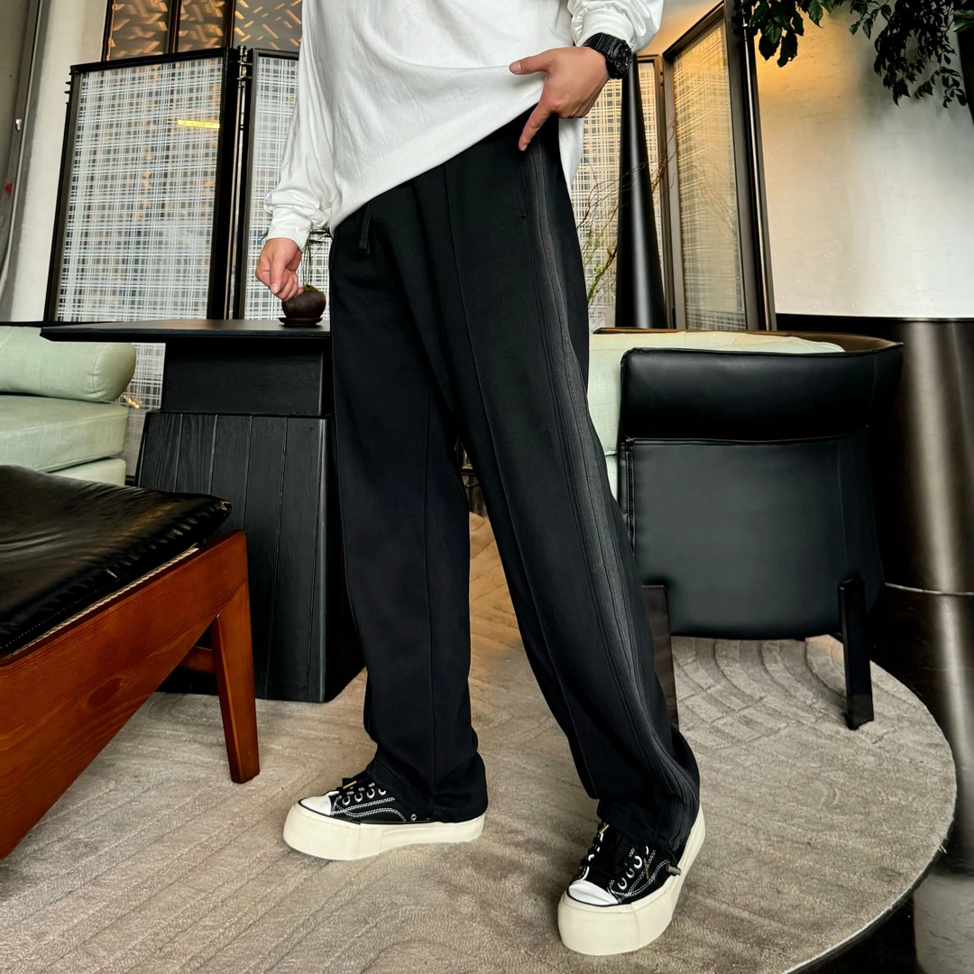 【哈苏线工艺】秋冬款阔腿裤长裤夏装男装微胖潮牌胖子大码男装9528