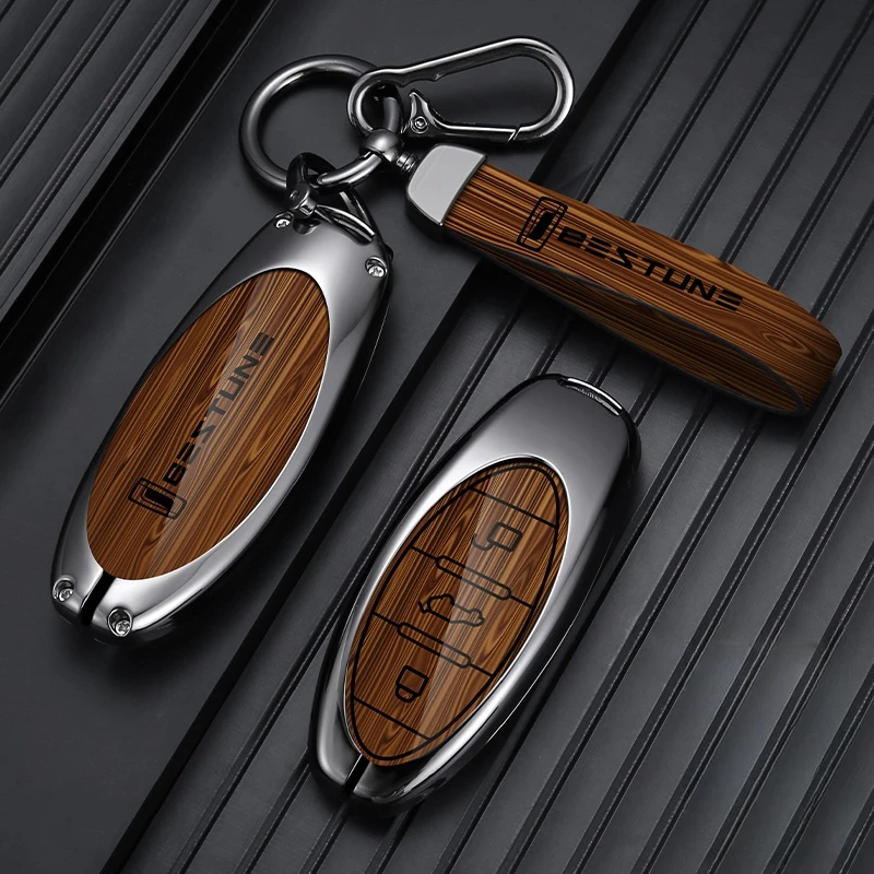 适用于一汽奔腾T77车钥匙套奔腾T99/B70创意扣T55/T33全包壳男女