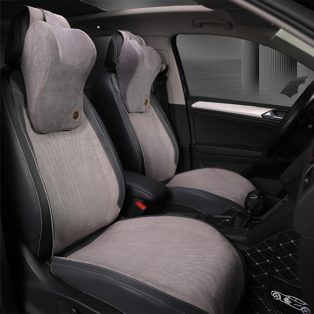 拼皮马鞍垫拉姆斯翻毛皮汽车坐垫四季通用打孔透气半包