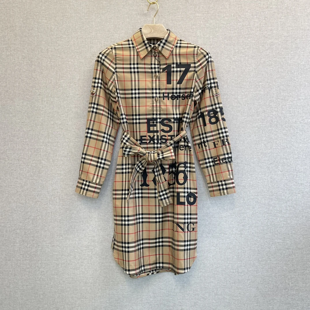 全新未使用 BURBERRY/博柏利 BURBERRY 女士字母连衣裙WDR20008
