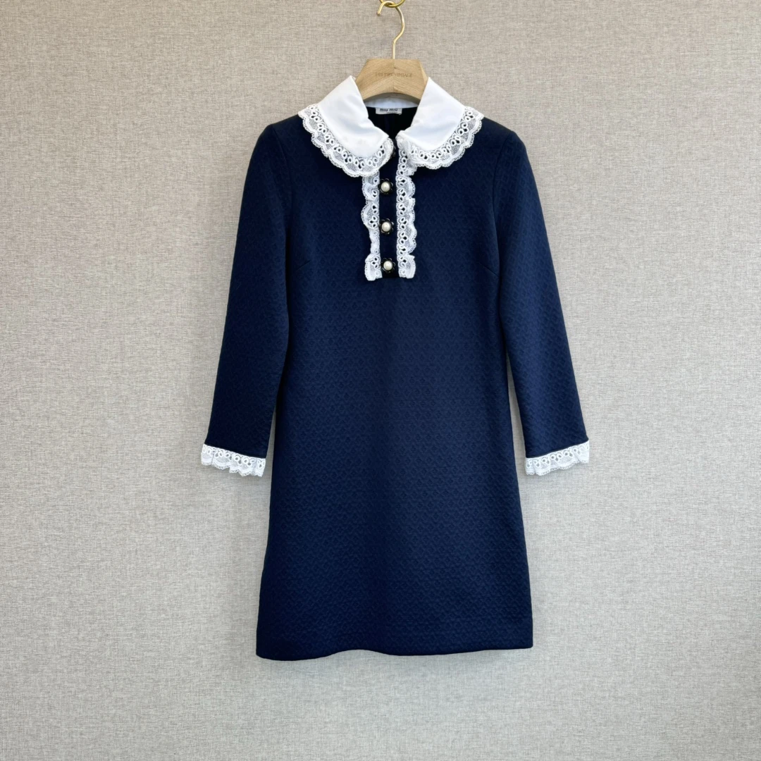 未使用 MIU MIU/缪缪 女士娃娃领花边连衣裙 Wdr10063