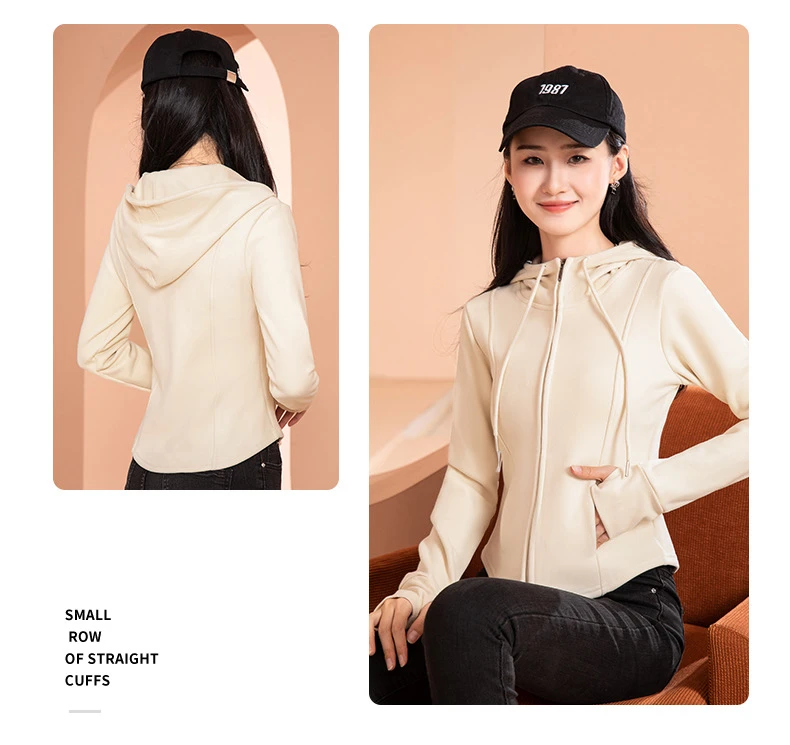 2024秋冬爆款石墨烯聚温显瘦7A抗菌时尚百搭连帽拉链外套热能衣