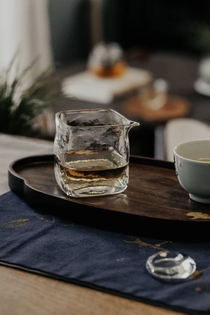 四角公杯200ML高硼硅水晶高温防爆人工吹制