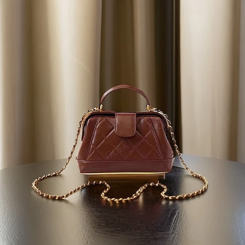 （胖妞家的包）医生包气质单肩斜挎女包经典女神包百搭休闲