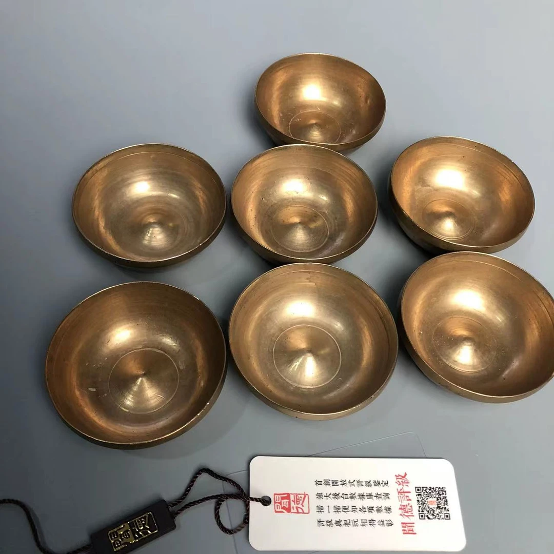 【华夏文物商店】[闻德评级]清代厚台净水碗摆件一套